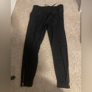 Zyia black zipper joggers women size medium